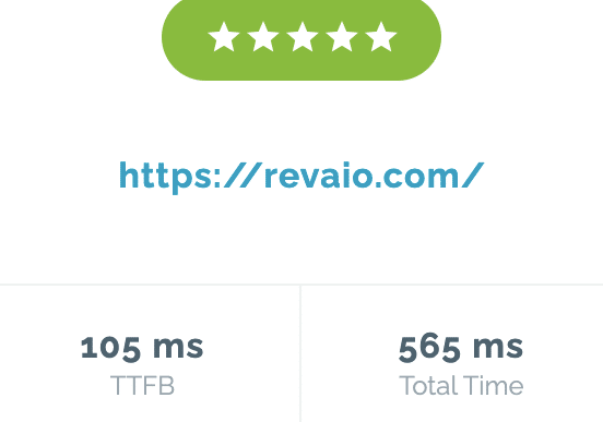 Reactietijd snelheid server TTFB Revaio